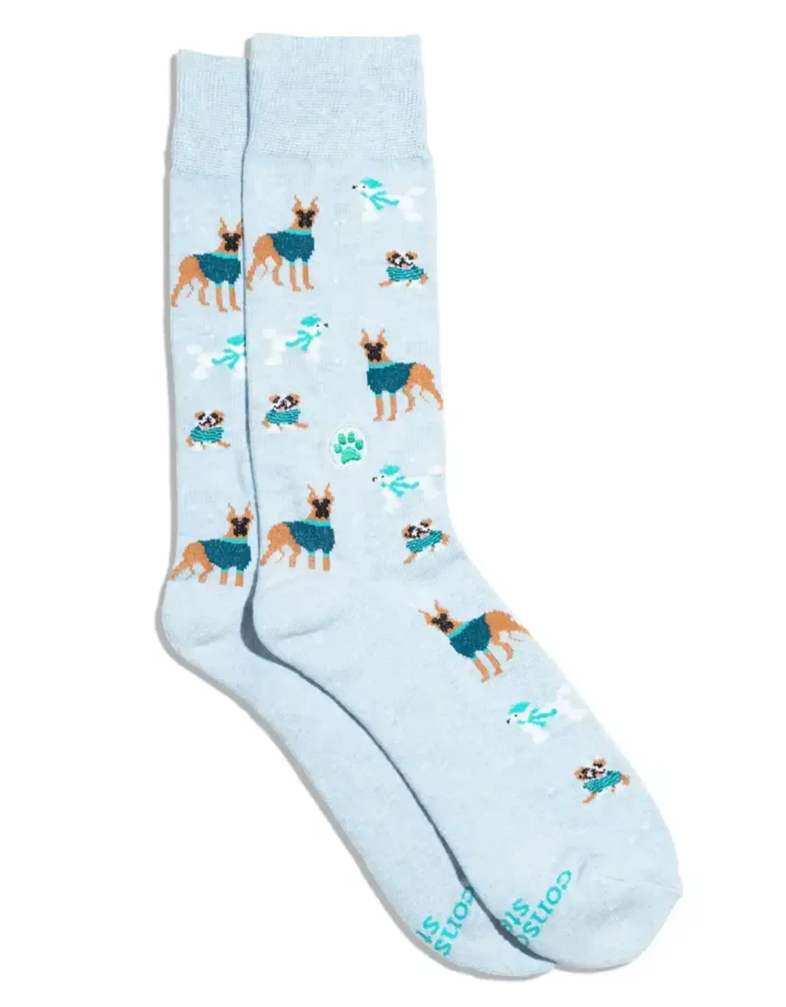 Conscious Step Socks that Save Dogs (Blue)