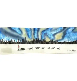 Pampeana Sled Dogs Wavy Glass Picture