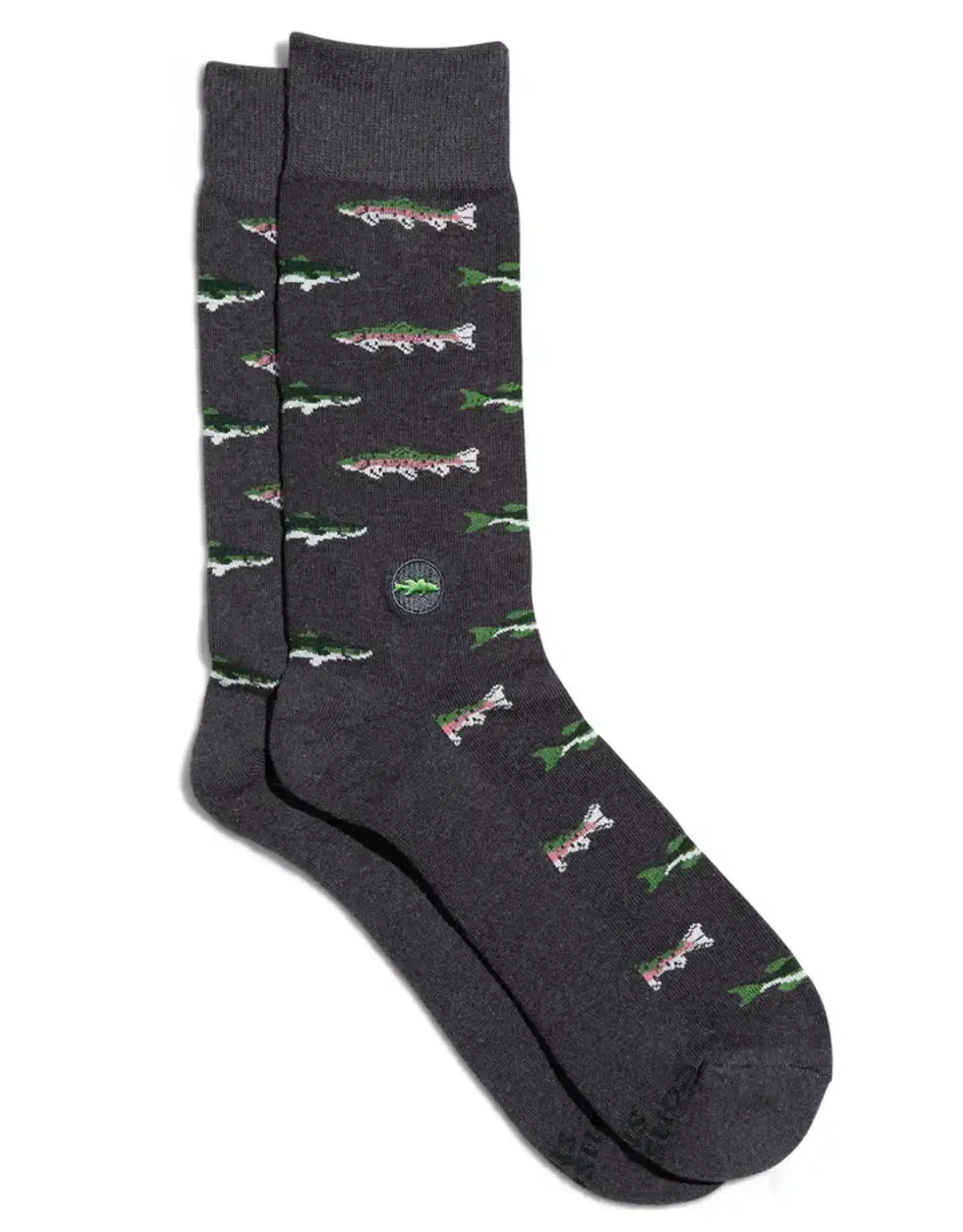 Conscious Step Socks that Protect National Parks (Gray Fish)