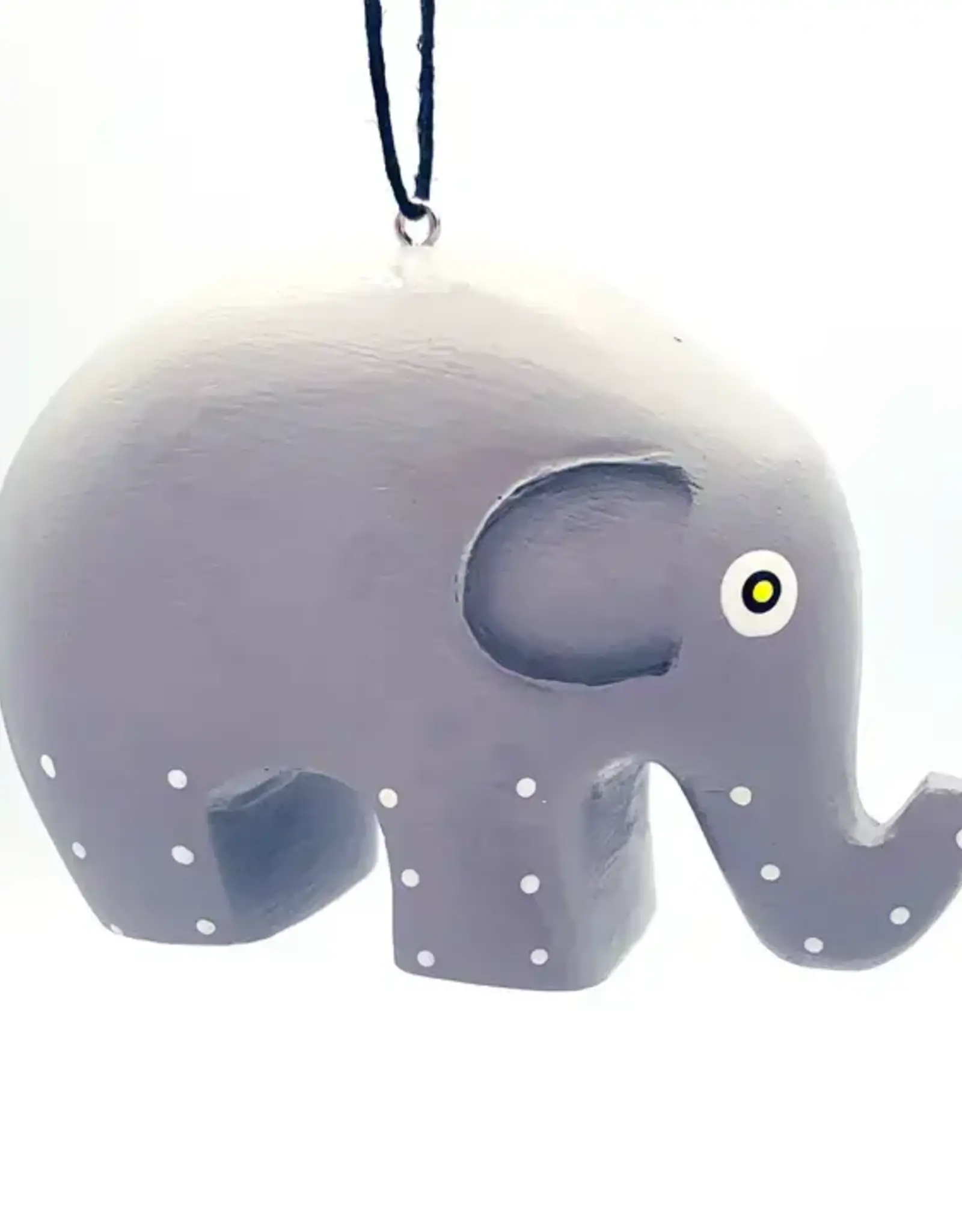 Women of the Cloud Forest Grey Elephant Balsa Ornament