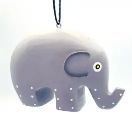 Women of the Cloud Forest Grey Elephant Balsa Ornament