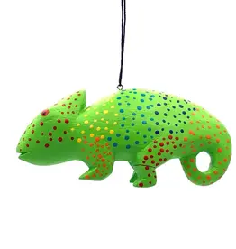 Women of the Cloud Forest Chameleon Balsa Ornament