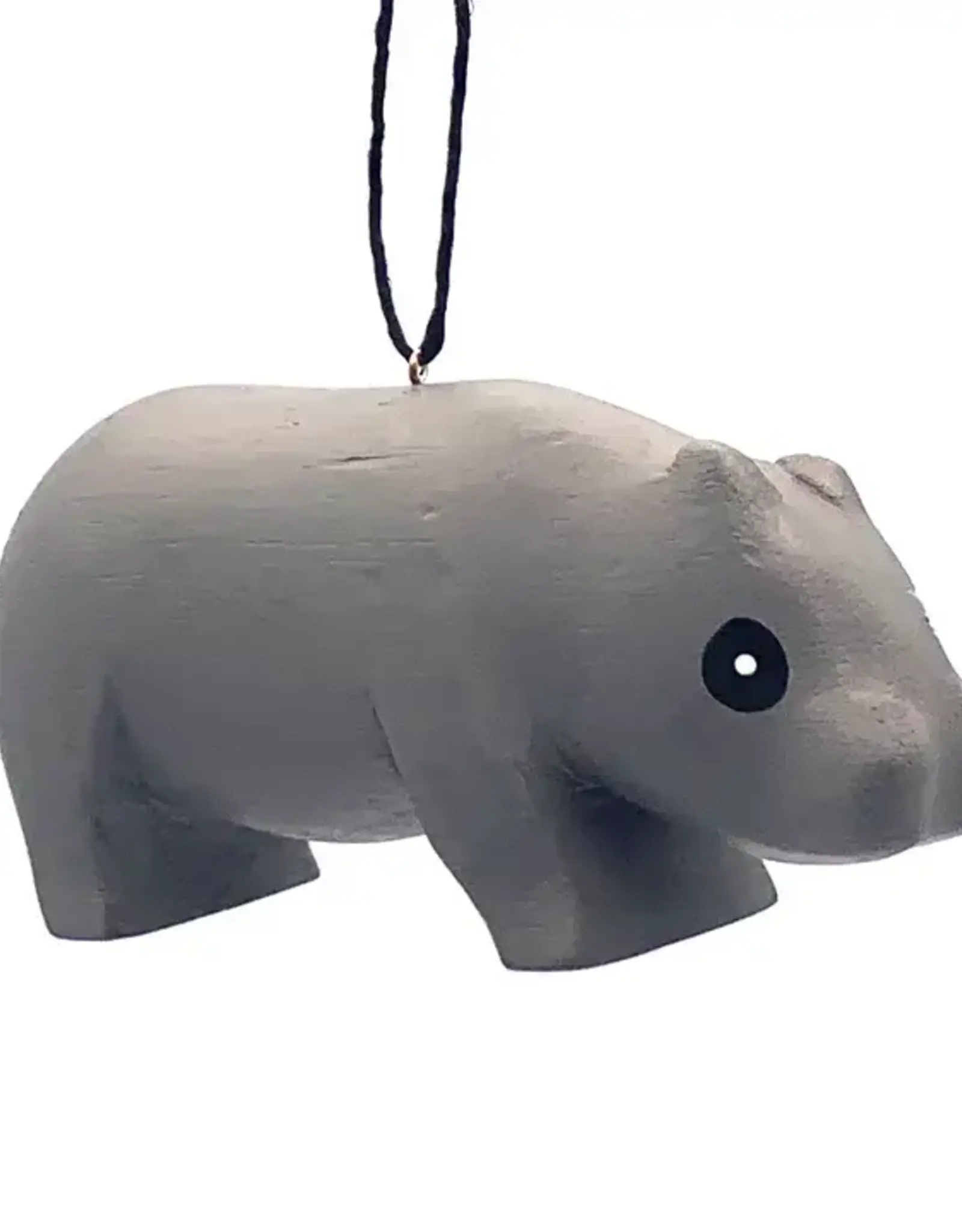 Women of the Cloud Forest Hippo Balsa Ornament