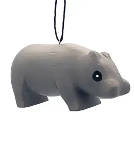 Women of the Cloud Forest Hippo Balsa Ornament