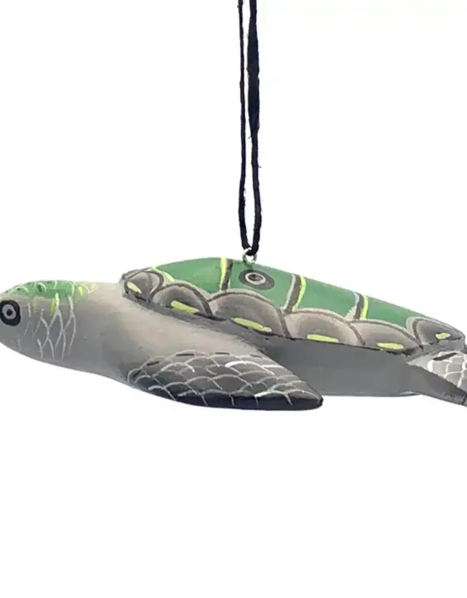 Women of the Cloud Forest Olive Ridley Turtle Balsa Ornament