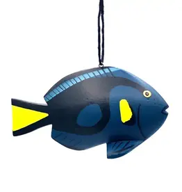 Women of the Cloud Forest Blue Tang Fish Balsa Ornament