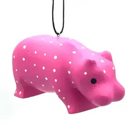 Women of the Cloud Forest Whimsical Hippo Balsa Ornament