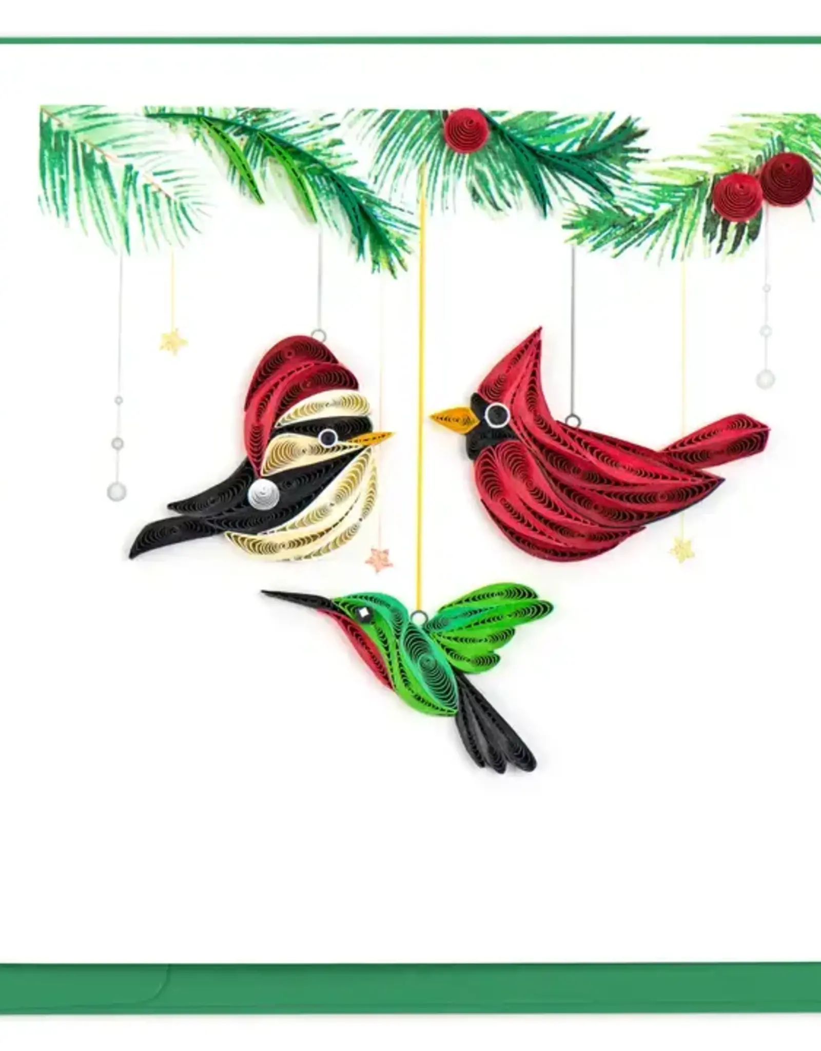 Quilling Card Quilled Holiday Bird Ornaments Card