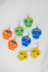 Lucia's Imports Day of the Dead Skeleton Sugar Skull Earrings