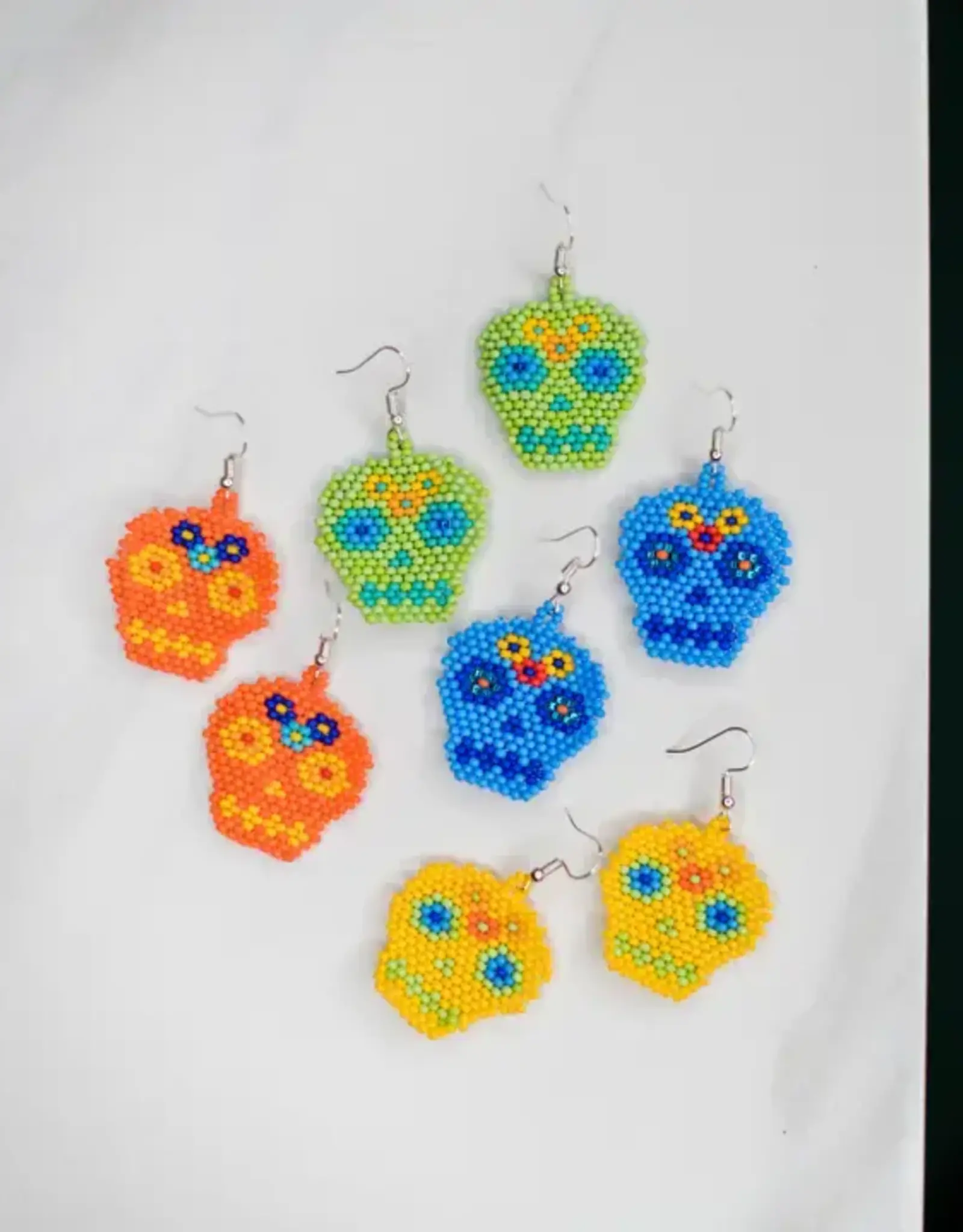 Lucia's Imports Day of the Dead Skeleton Sugar Skull Earrings