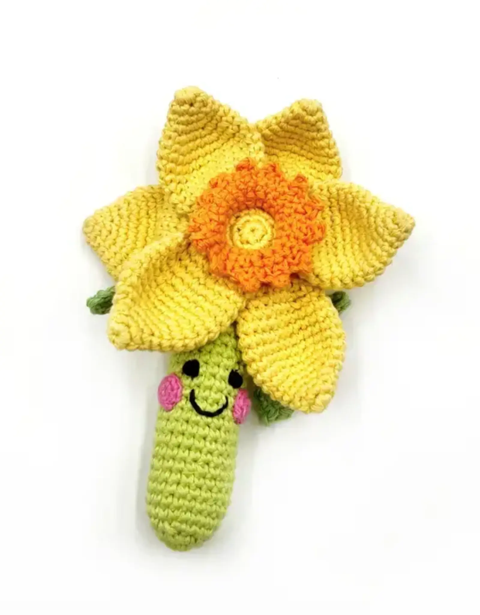 Pebble Friendly Daffodil Flower Rattle