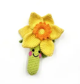 Pebble Friendly Daffodil Flower Rattle