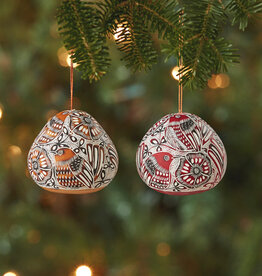 Serrv Avian Motif Gourd Ornament - Assorted