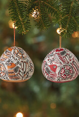 Serrv Avian Motif Gourd Ornament - Assorted