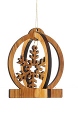 Serrv Olivewood Snowflake Ornament
