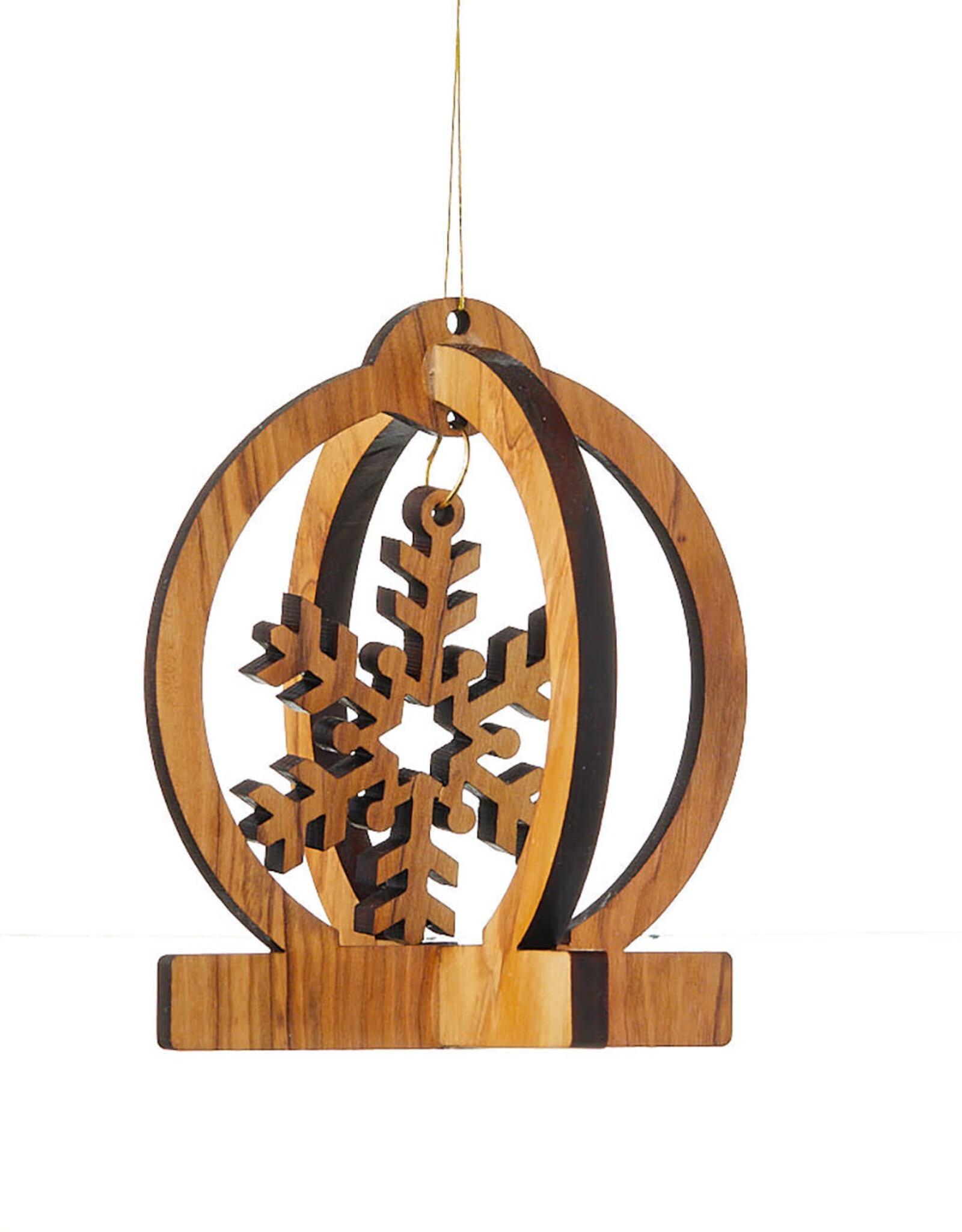 Serrv Olivewood Snowflake Ornament