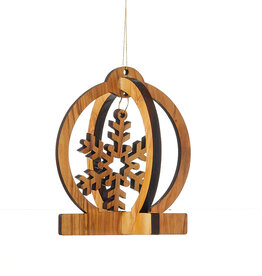 Serrv Olivewood Snowflake Ornament