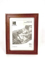 Bunyaad Pakistan Natural Mahogany Etched Wood Frame  - 5"x7"