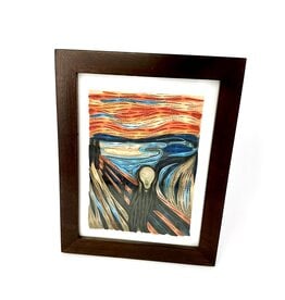 Bunyaad Pakistan Dark Red Oak Wood Frame -  5"x7"