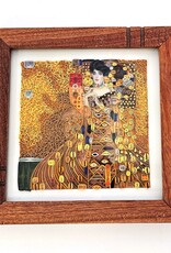 Bunyaad Pakistan Natural Mahogany Striped Wood Frame - 6"x6"