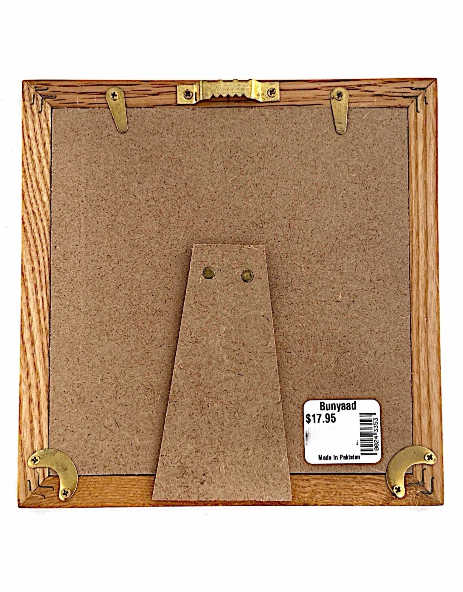 Bunyaad Pakistan 213220 Natural Red Oak Wood Frame - 6"x6"