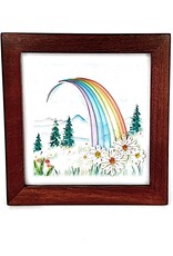 Bunyaad Pakistan Natural Mahogany Wood Frame - 6"x6"