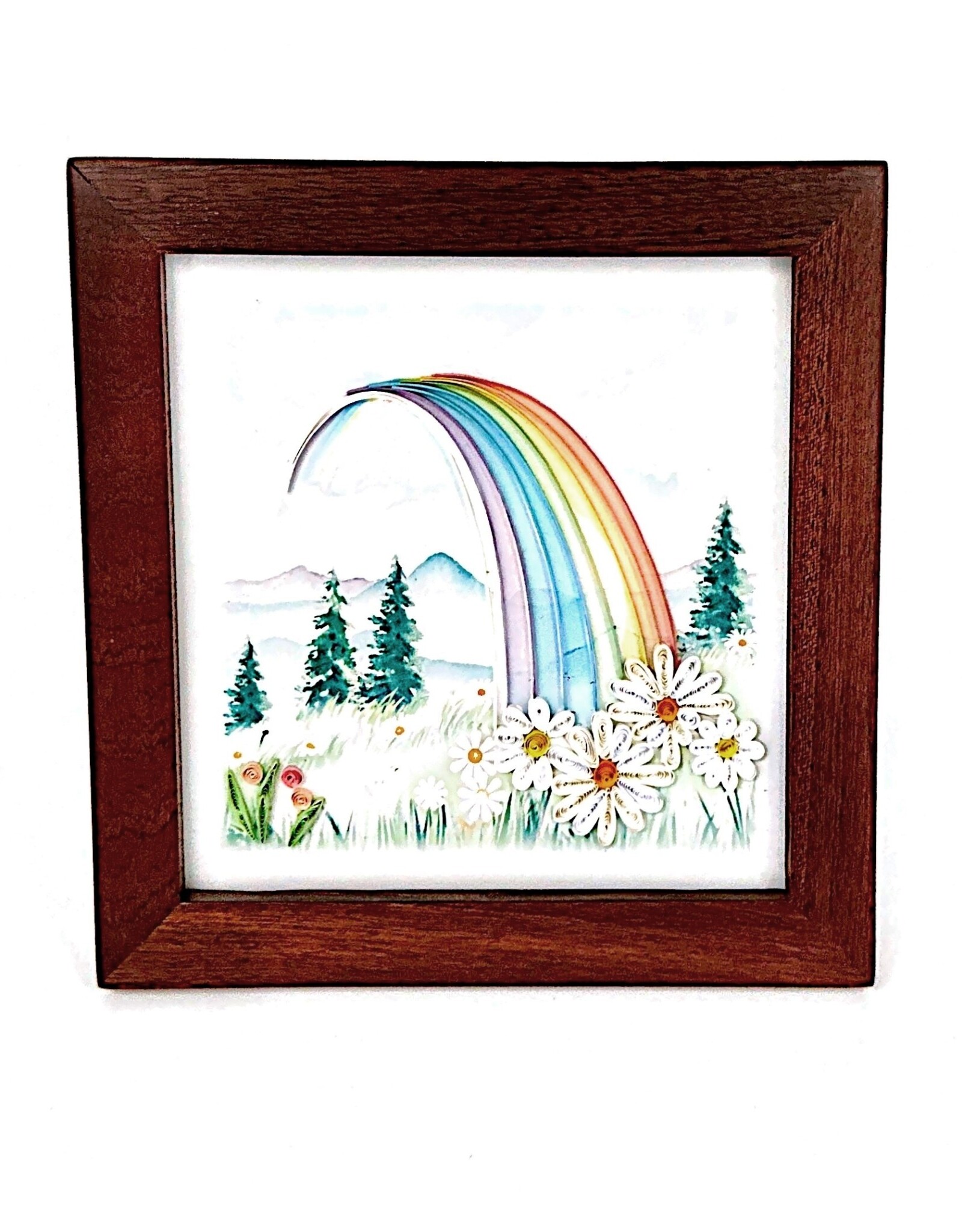 Bunyaad Pakistan Natural Mahogany Wood Frame - 6"x6"