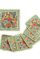 Serrv Kashmiri Blossom Coasters - Set of 6