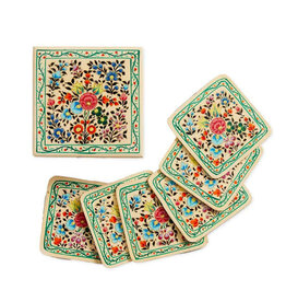 Serrv Kashmiri Blossom Coasters - Set of 6