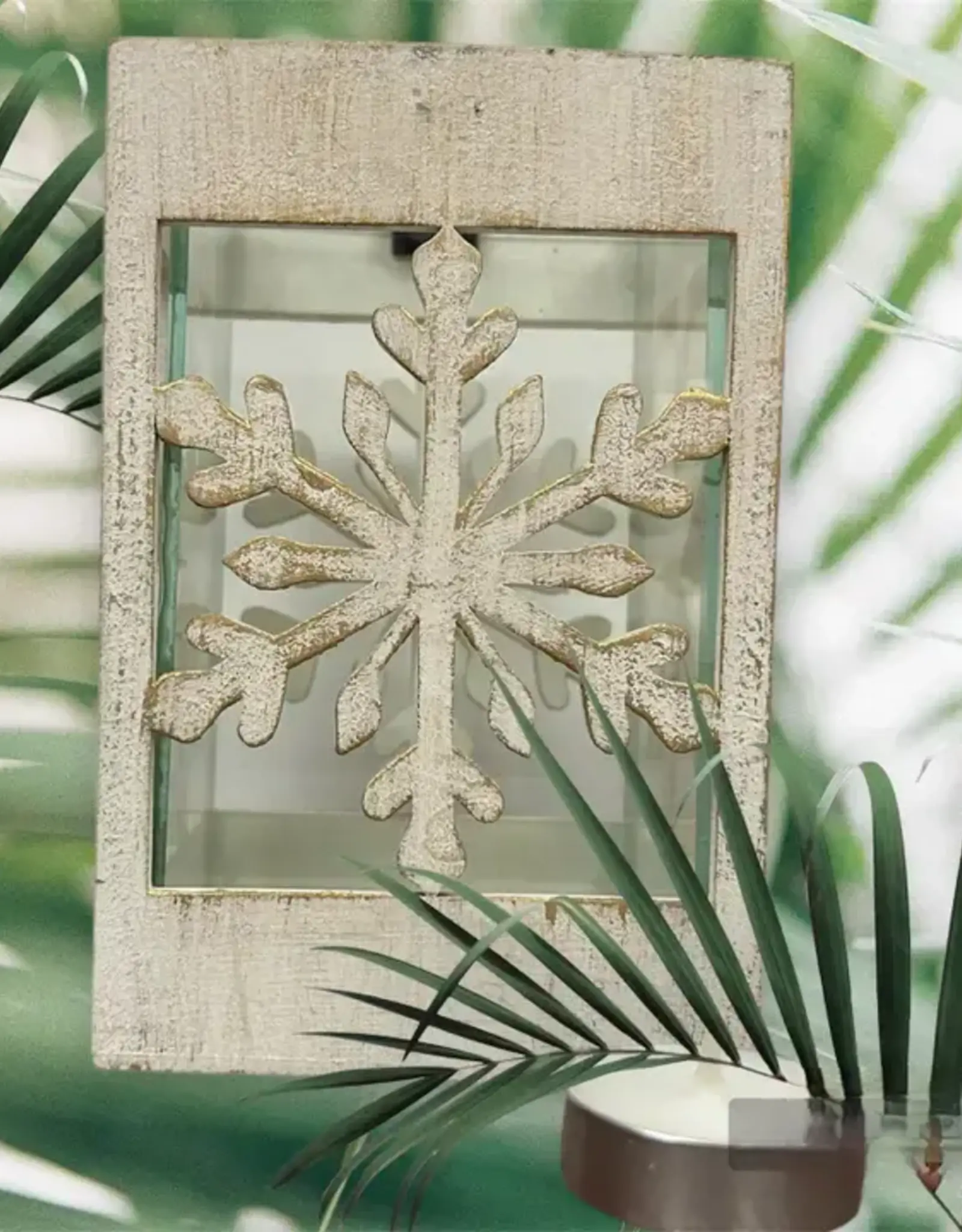 Hopes Unlimited Snowflake Candle Holder - White
