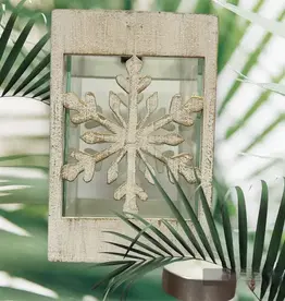 Hopes Unlimited Snowflake Candle Holder - White