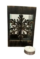 Hopes Unlimited Snowflake Candle Holder - Black
