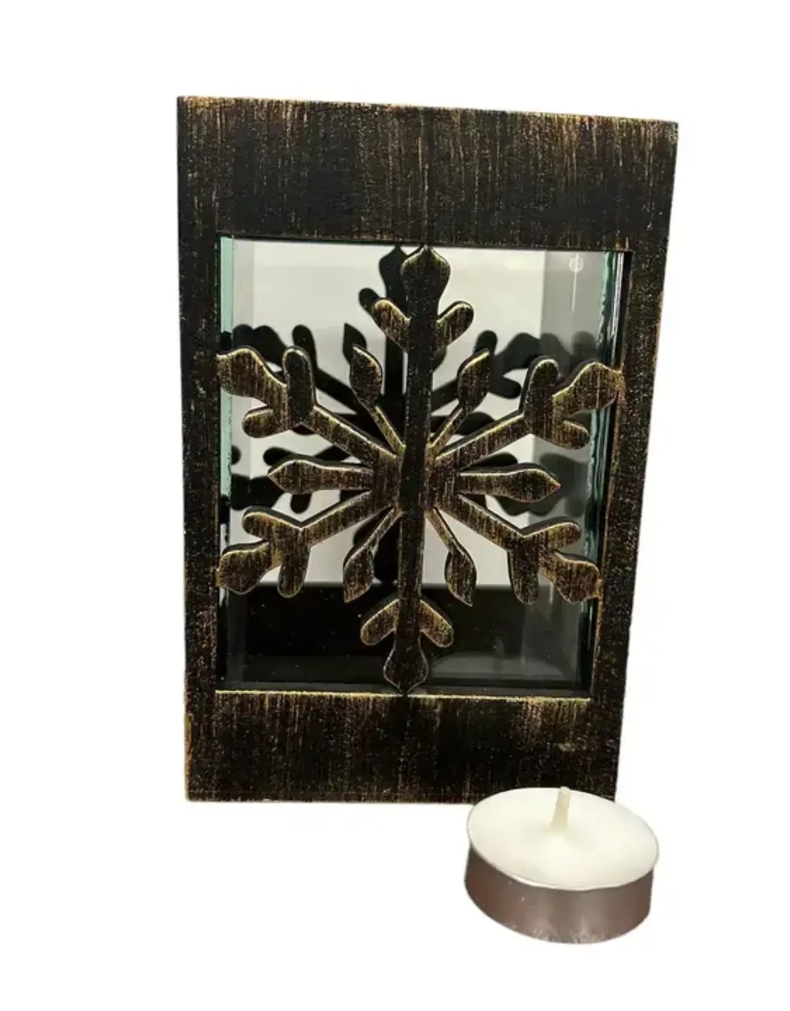 Hopes Unlimited Snowflake Candle Holder - Black