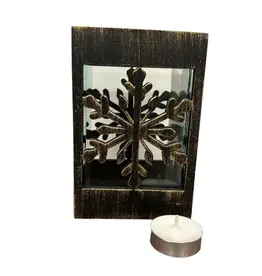 Hopes Unlimited Snowflake Candle Holder - Black