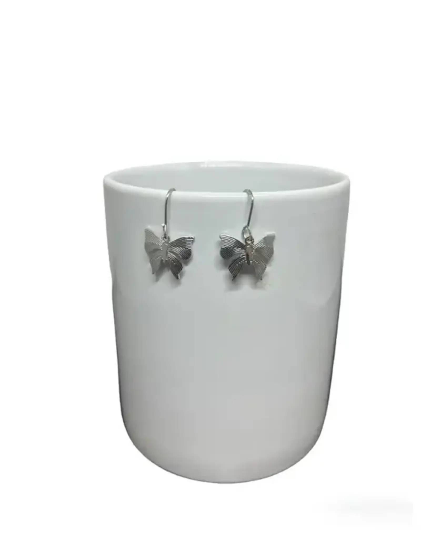 Hopes Unlimited Silver Butterfly Earrings