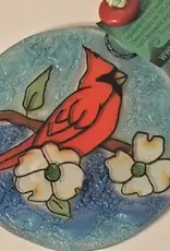 Pampeana Cardinal on Dogwood Ornament