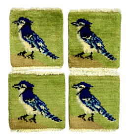 Bunyaad Pakistan Blue Jay Mug Rug