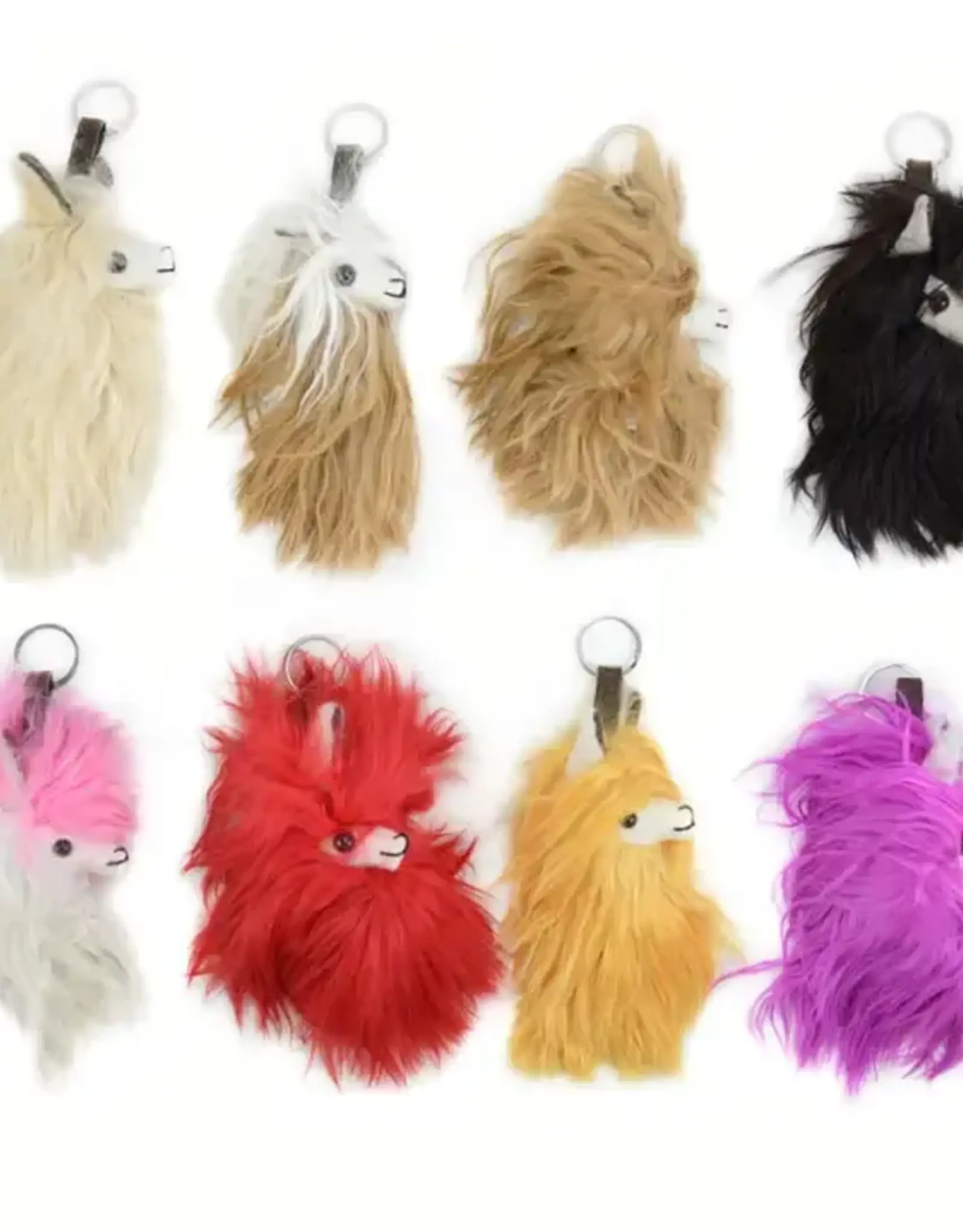 Minga Fair Trade Alpaca Llama Head Keychain