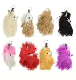 Minga Fair Trade Alpaca Llama Head Keychain