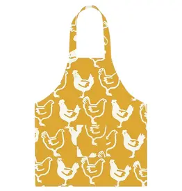 Global Mamas Apron Kids Chickens Gold