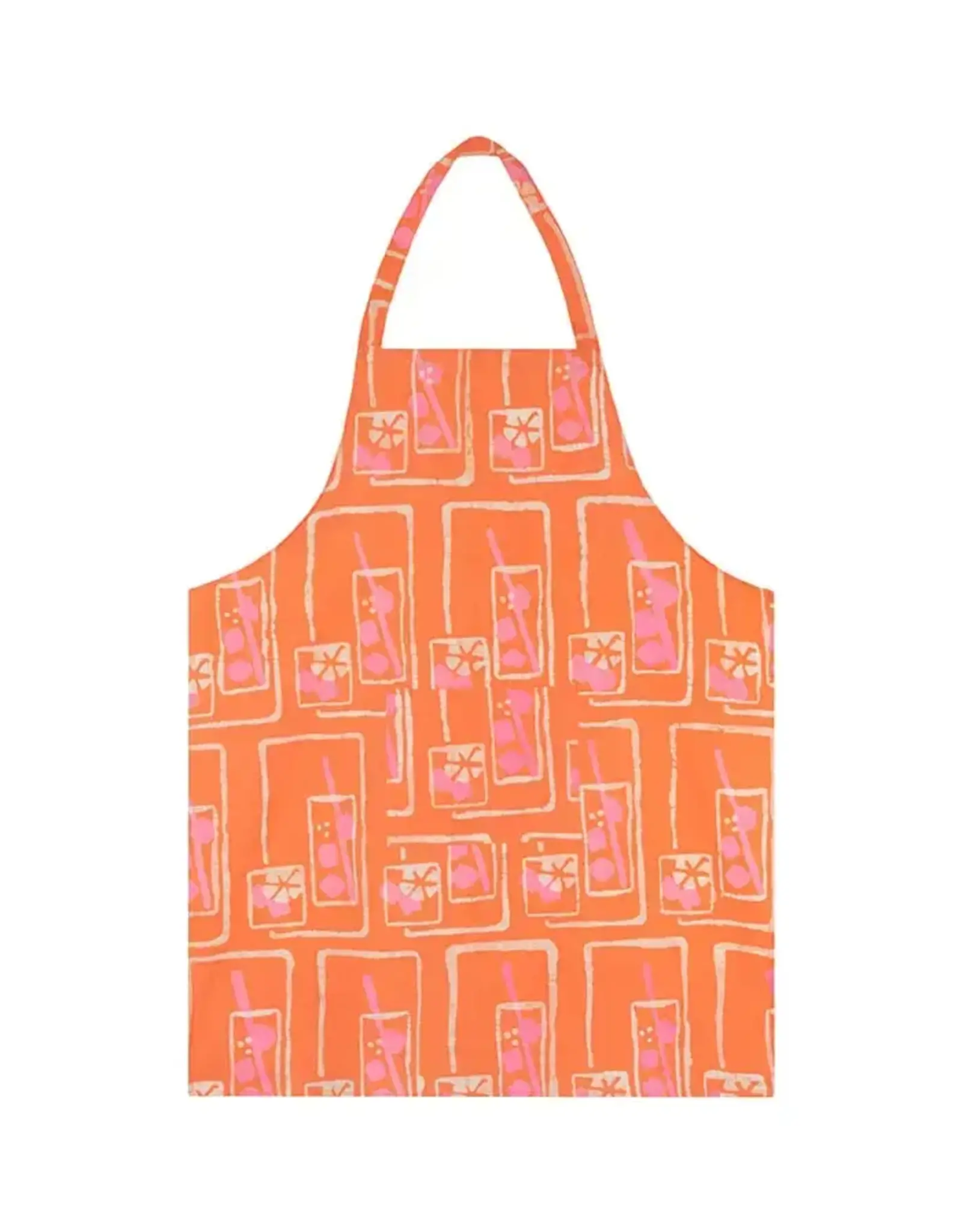 Global Mamas Apron Adult Mocktails Orange