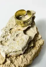 Dandarah Handmade Brass Ring - Ancient Egypt Symbols