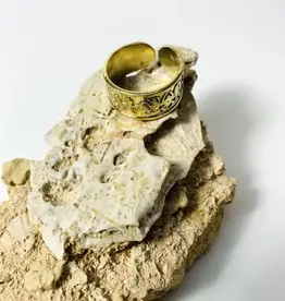 Dandarah Handmade Brass Ring - Ancient Egypt Symbols