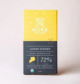 Moka Origins Lemon Ginger Chocolate Bar 72%