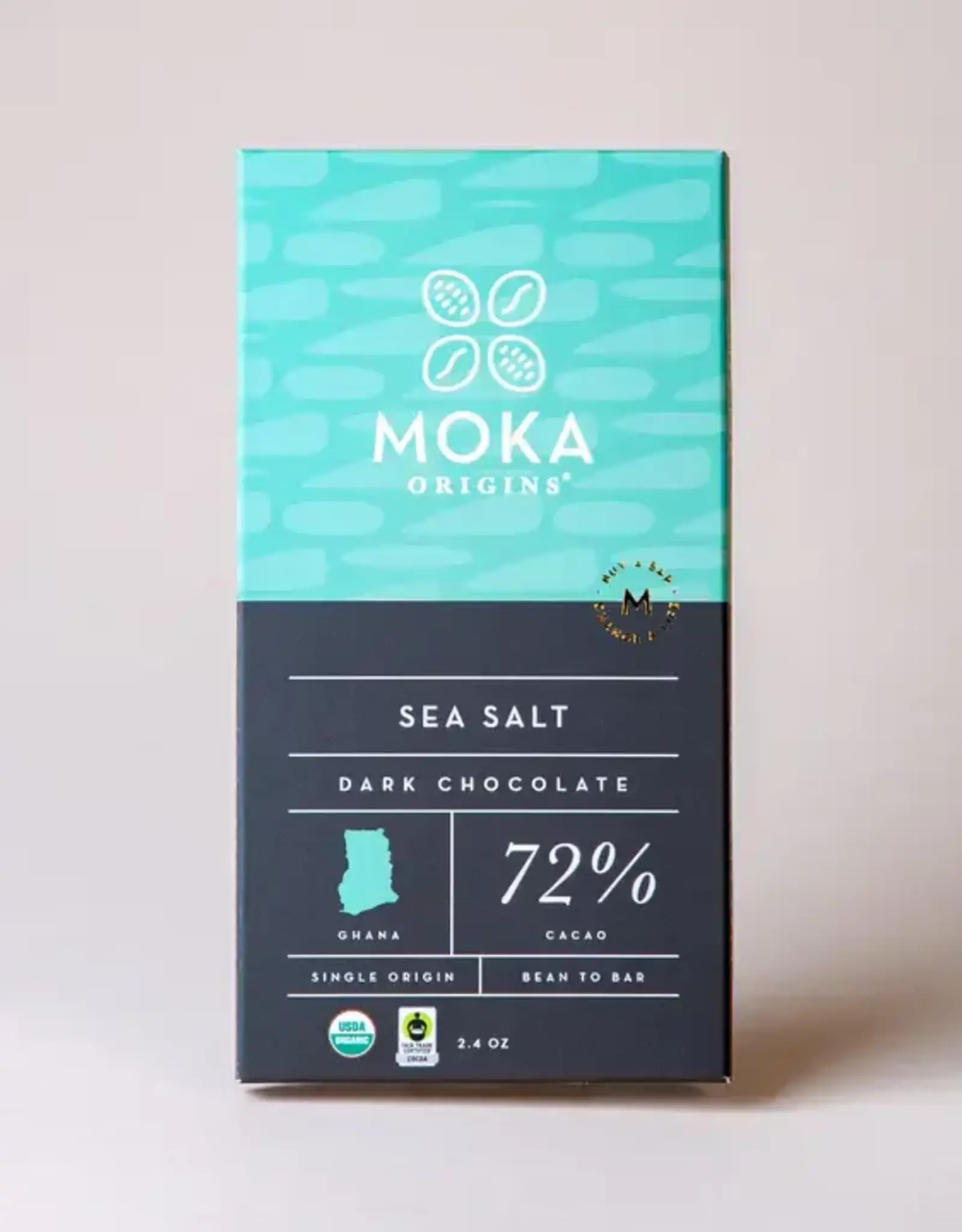 Moka Origins Sea Salt Chocolate Bar 72%