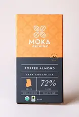 Moka Origins Toffee Almond Chocolate Bar 72%