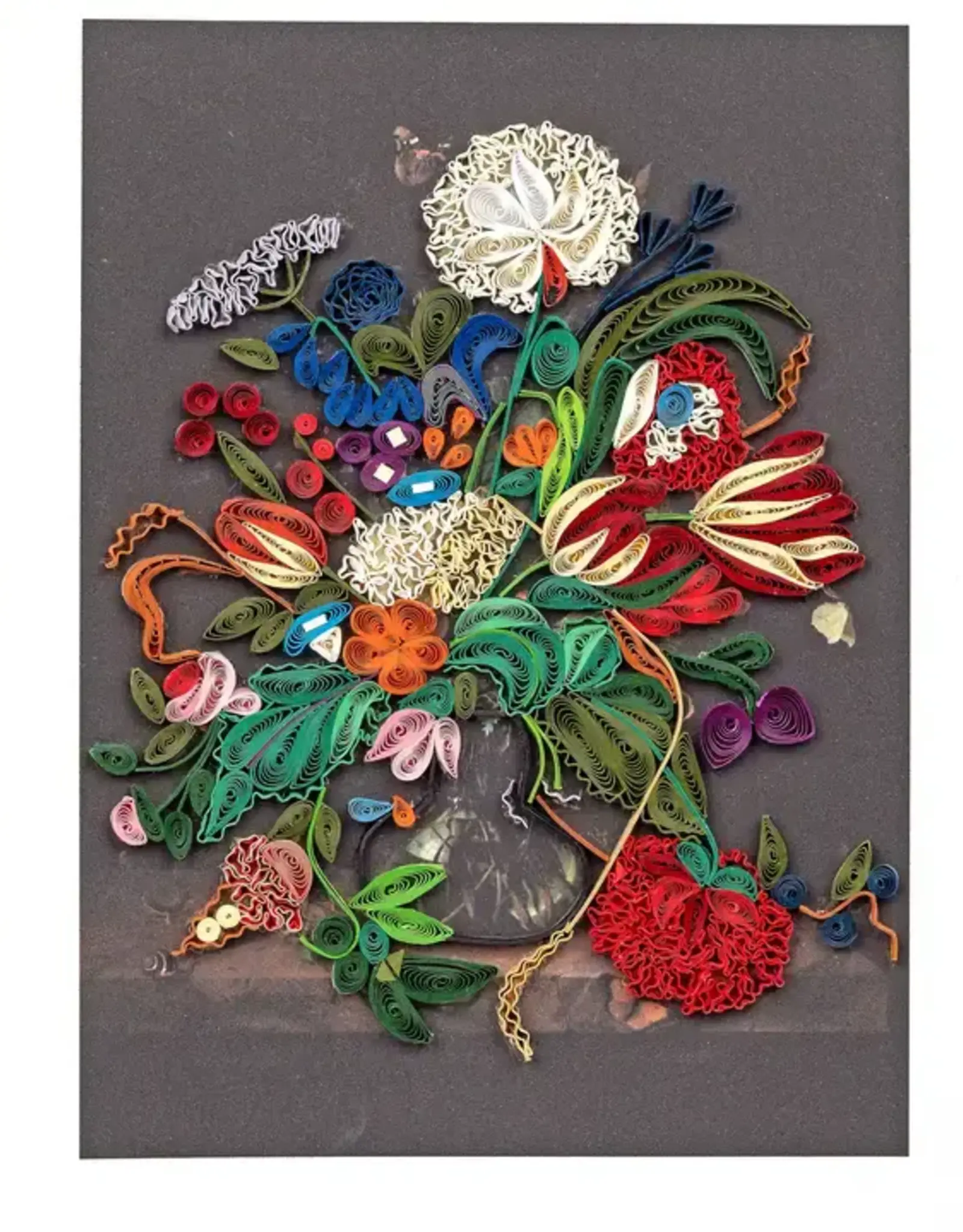 Quilling Card Quilled Vase of Flowers, De Heem Greeting Card - Artist Series