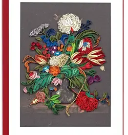 Quilling Card Quilled Vase of Flowers, De Heem Greeting Card - Artist Series