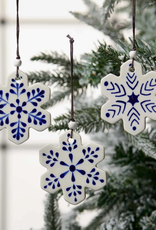 Serrv Ceramic Snowflake Ornament - Assorted