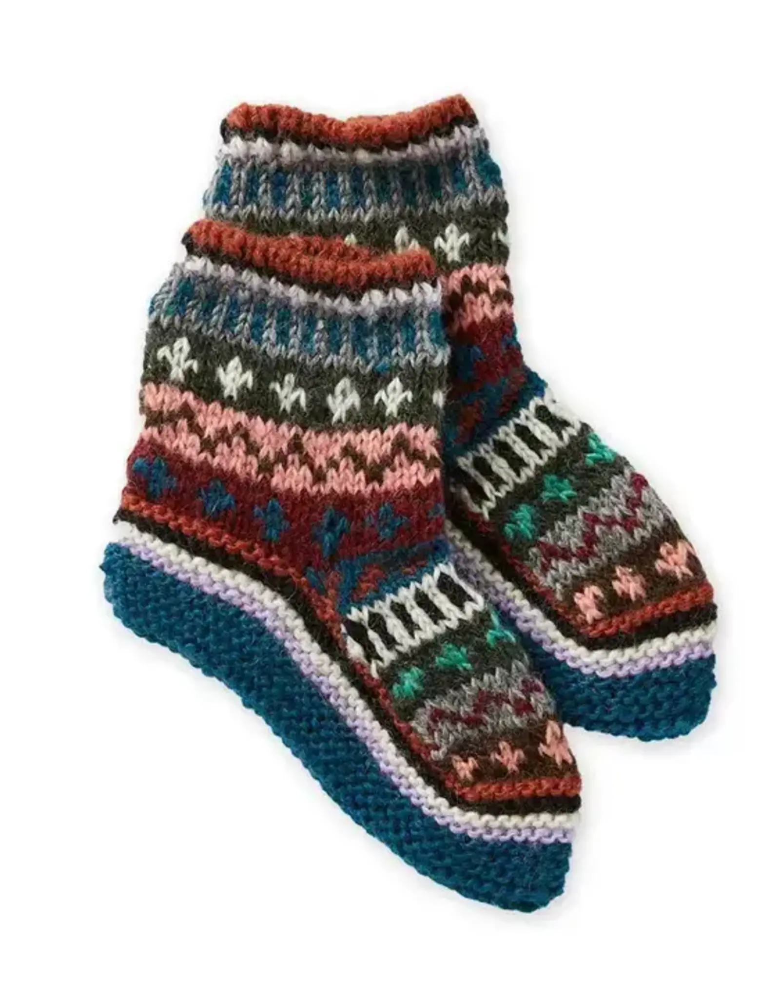 Serrv Remnant Knit Slipper Socks - Assorted